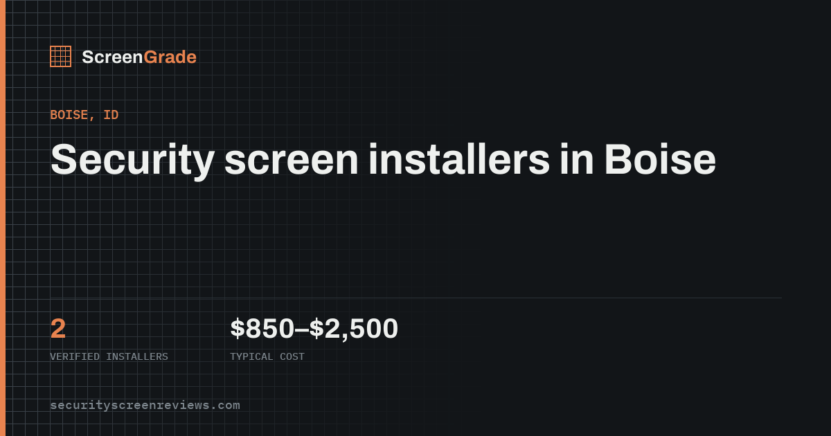 Security Screen Doors in Boise, ID