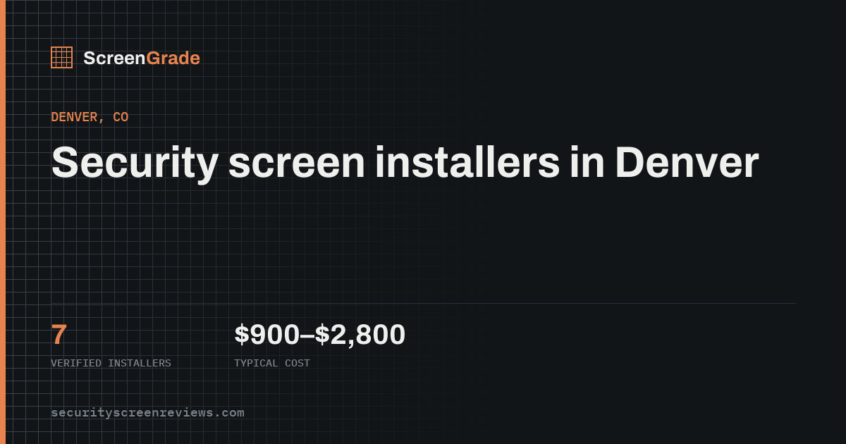 Security Screen Doors in Denver, CO