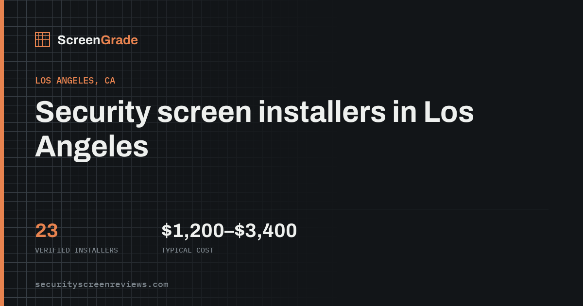 Security Screen Doors in Los Angeles, CA
