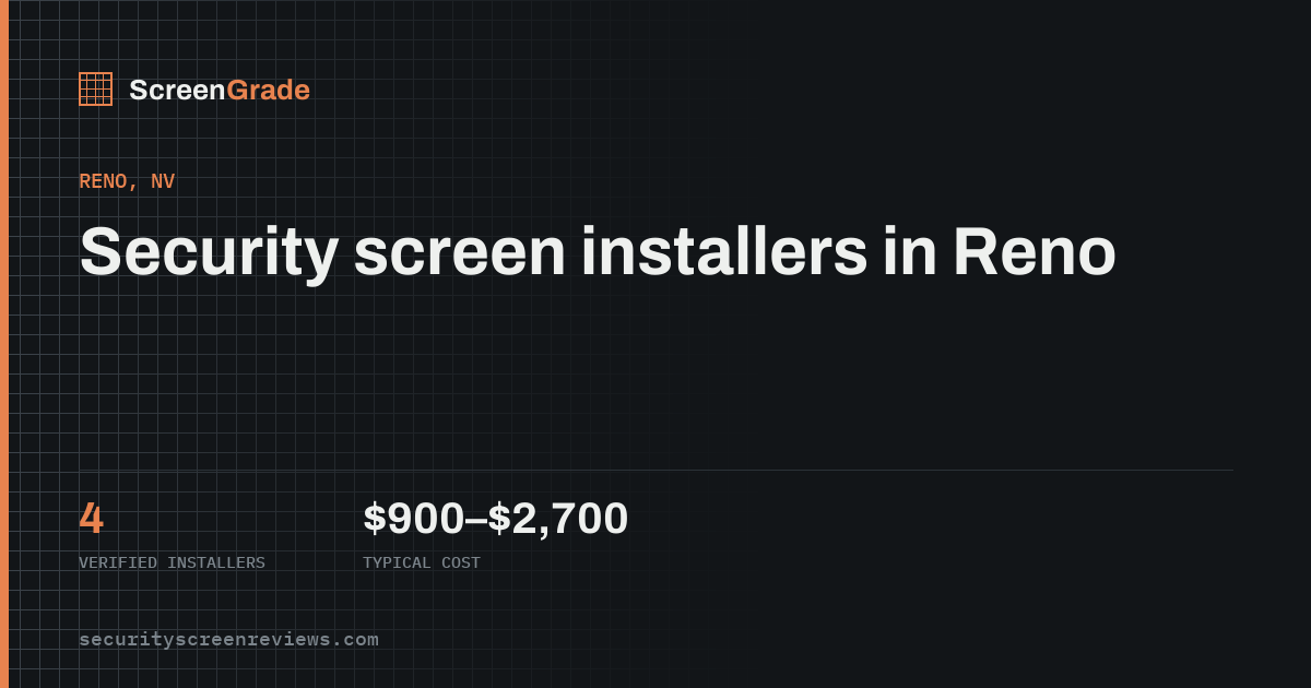 Security Screen Doors in Reno, NV