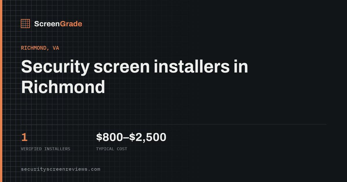 Security Screen Doors in Richmond, VA