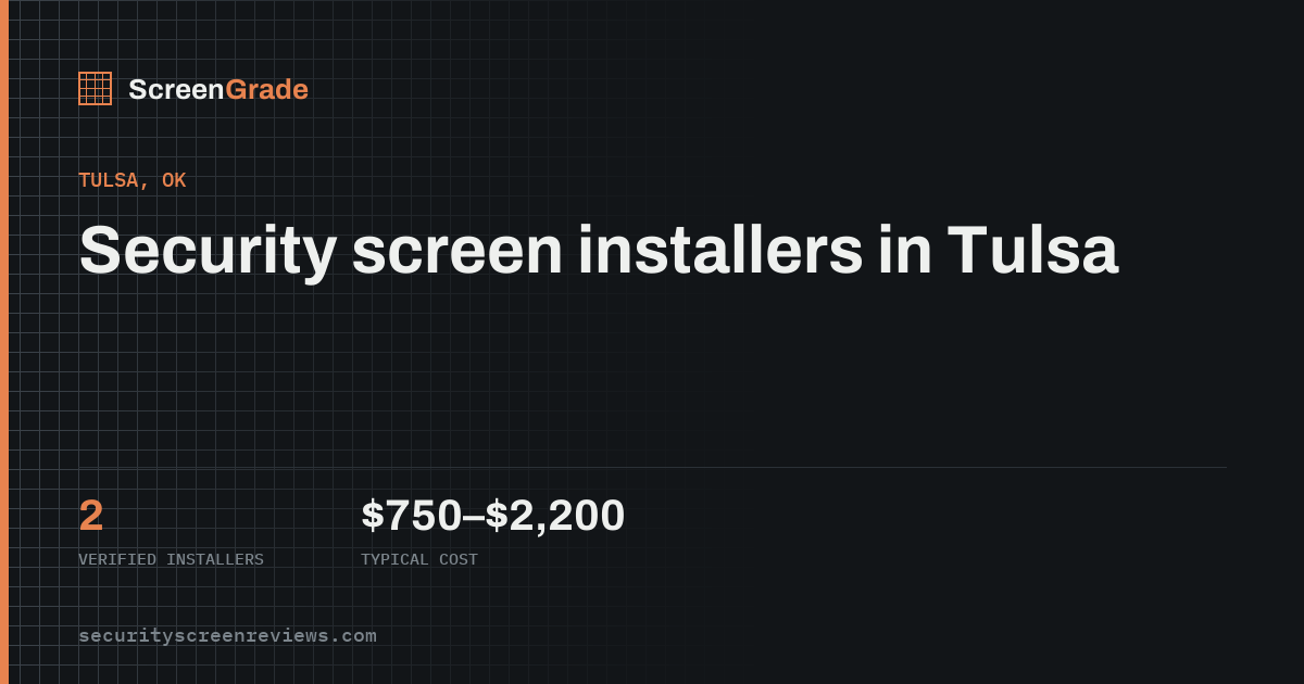 Security Screen Doors in Tulsa, OK